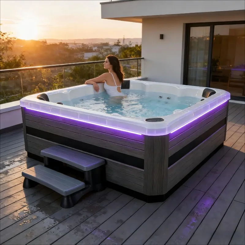 Spa Wellness Jacuzzi - Jacuzzi extérieur multi-joueurs chauffé, spa de