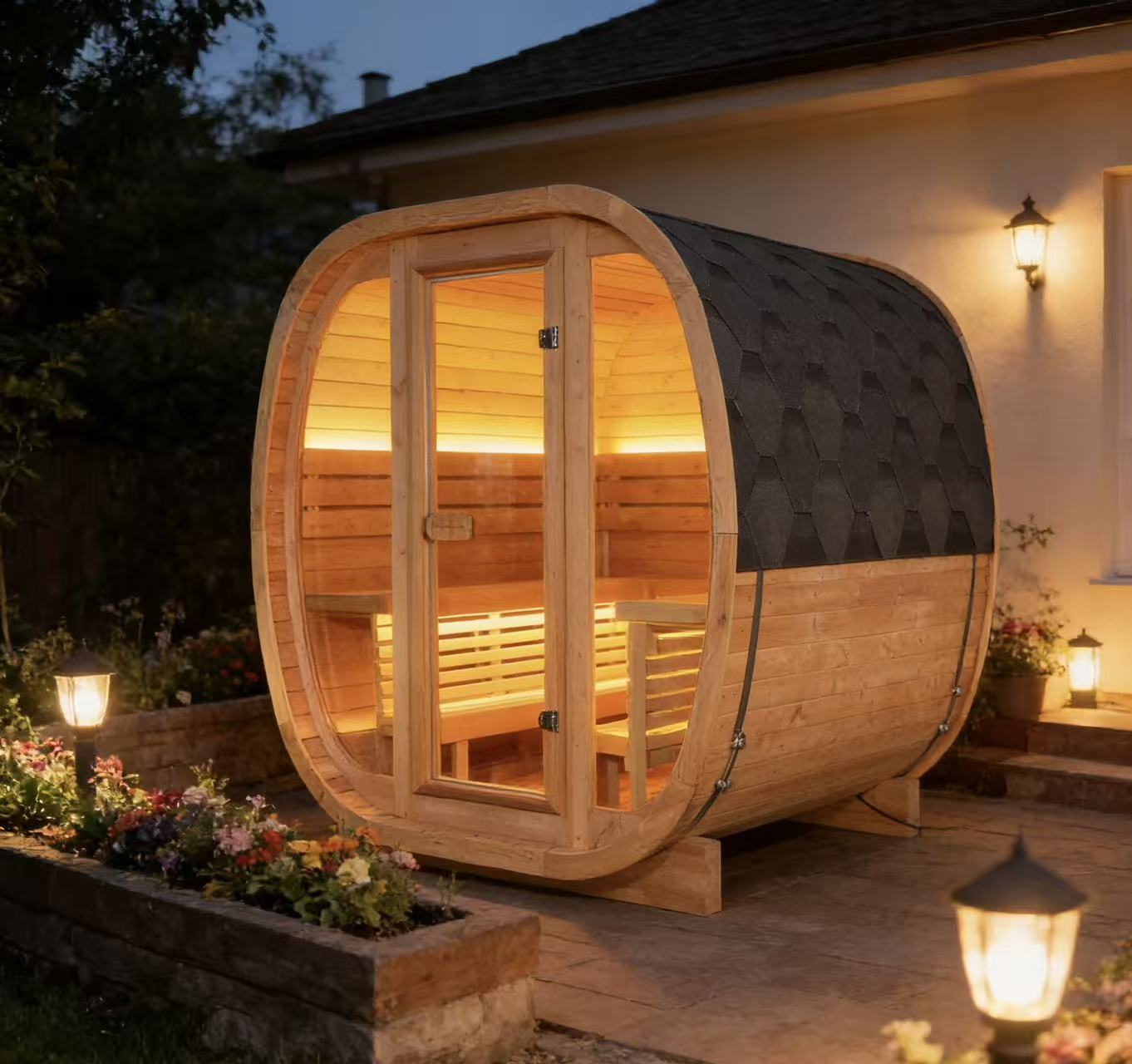 Sauna en bois de sequoia cubiq - Spa Wellness Family avis et prix